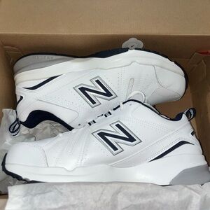 New Balance Mens MX608WN5 White Navy 608 V5 Leather Cross Trainer Shoes